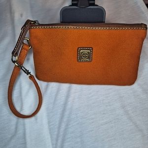 Giani Bernini orange wristlet